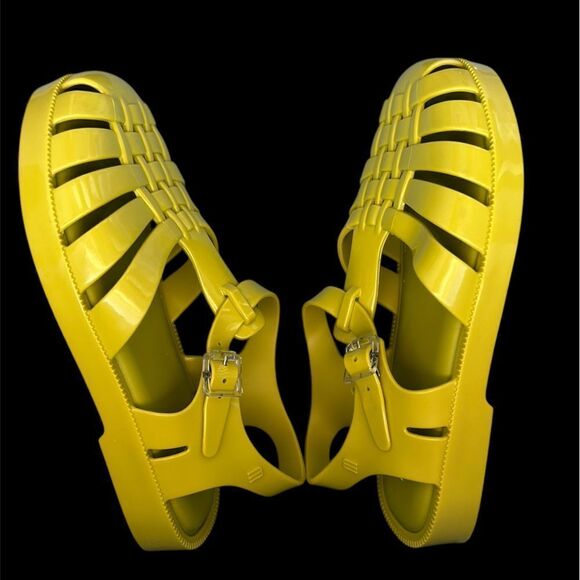 MINI MELISSA Vegan Possession Jelly Pea Green Kids sandals, size 3, NWOT - Picture 2 of 9